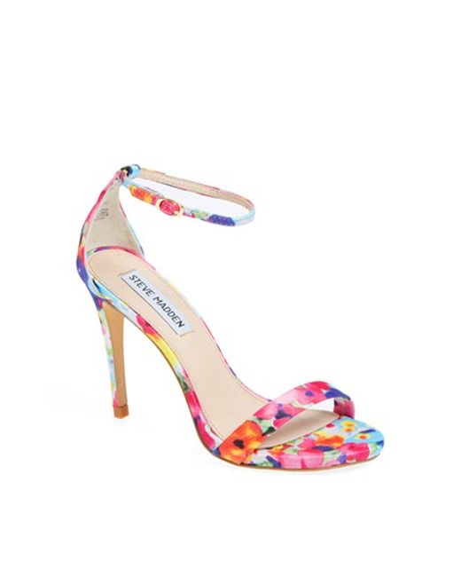 steve madden floral sandals steve madden stecy sandal in floral lyst steve madden floral sandals steve madden stecy sandal in floral lyst