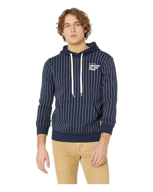 Lyst - G-Star RAW Core Hooded Sweatshirt Pinstripe 1 All Over Long Sleeve in Blue for Men