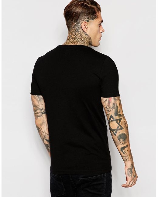 Asos Muscle Fit T-shirt With Crew Neck And Stretch in Black for Men | Lyst