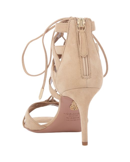 Aquazzura Beverly Hills Sandals in Beige (NUDEFLESH) | Lyst