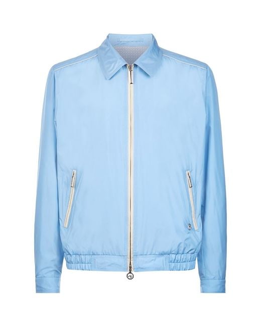 Stefano ricci Lightweight Silk Jacket in Blue for Men | Lyst