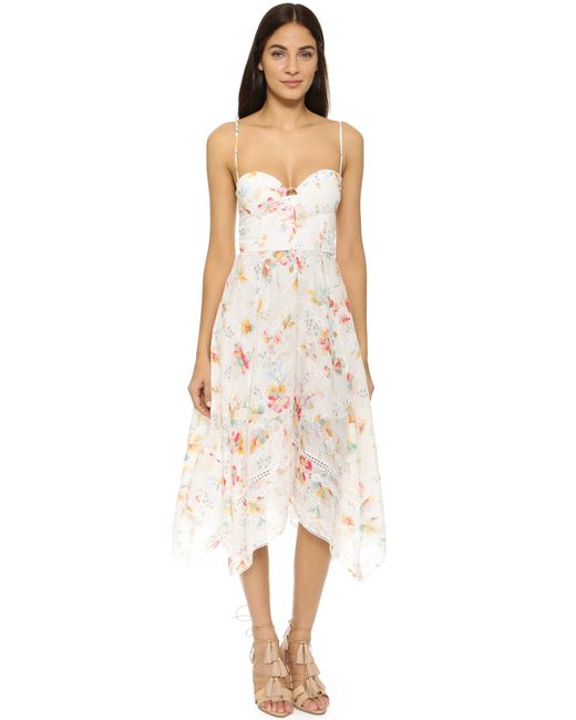 Zimmermann Belle Bustier Dress in Orange (Floral Embroidery) - Save 31% ...