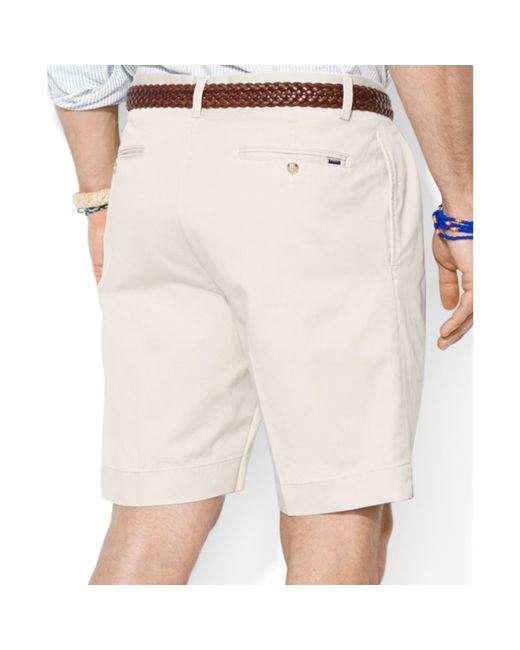 pleated chino shorts