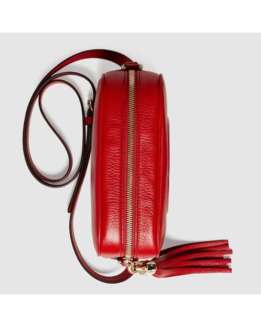 Gucci Soho Leather Disco Bag in Red (red leather) | Lyst
