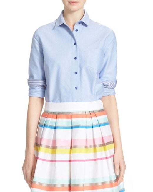 Kate spade Cotton Oxford Shirt in Blue (CLASSIC MENS BLUE) Lyst