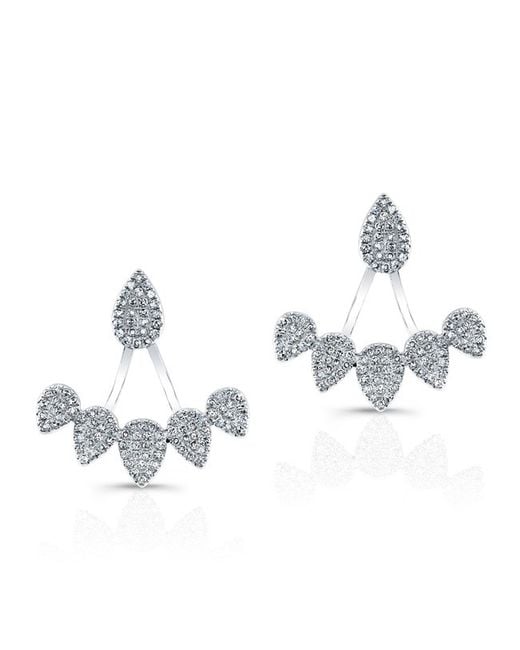 Lyst Anne Sisteron 14kt White Gold Diamond Tiara Floating Earrings Anne Sisteron 14kt White Gold Diamond Tiara Floating Earrings Lyst
