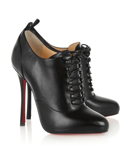 cheap louis vuitton shoes for men - Christian louboutin Swiftinetta 120 Leather Ankle Boots in Black ...