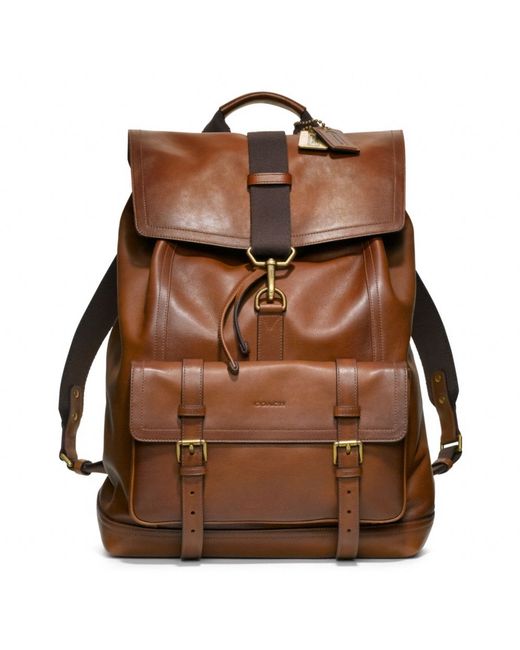 Coach Bleecker Backpack In Leather in Brown for Men (fawn) | Lyst