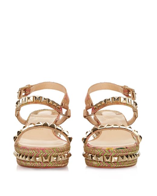 Christian louboutin Cataclou Embellished 60mm Sandals in ...  