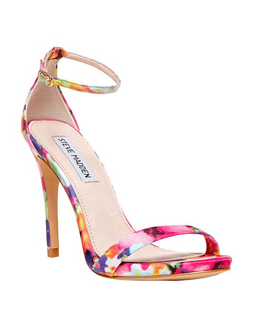 Steve madden Stecy Strappy Sandals in Floral (FLORAL MULTI) | Lyst