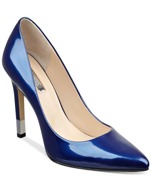 Guess Babbitta Pointed-toe Pumps in Blue | Lyst