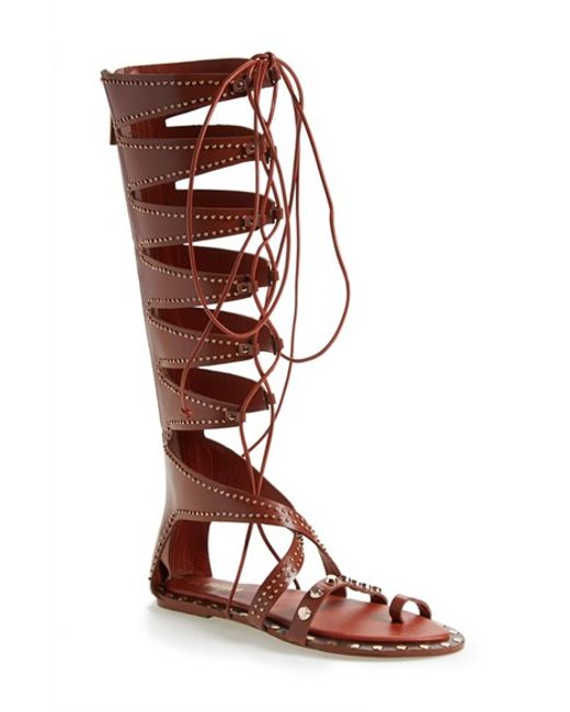 Ivy kirzhner 'sorcerer' Tall Gladiator Sandal in Brown (RUST/ TOBACCO ...