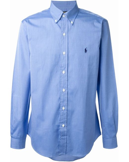 Polo ralph lauren Classic Button Up Shirt in Blue for Men | Lyst