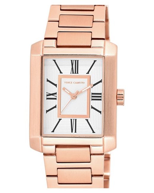 vince camuto rectangle bracelet in pink gold white lyst vince camuto rectangle bracelet in pink gold white lyst