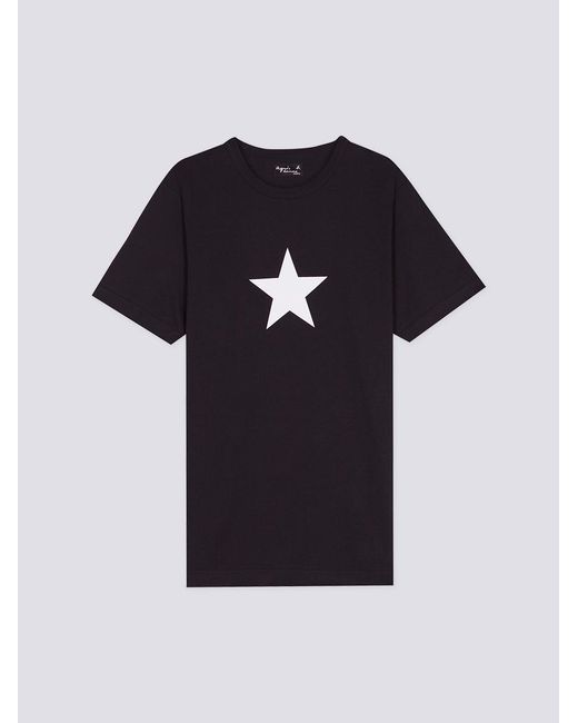 Lyst - Agnes B. Black Short Sleeves Star T-shirt in Black for Men