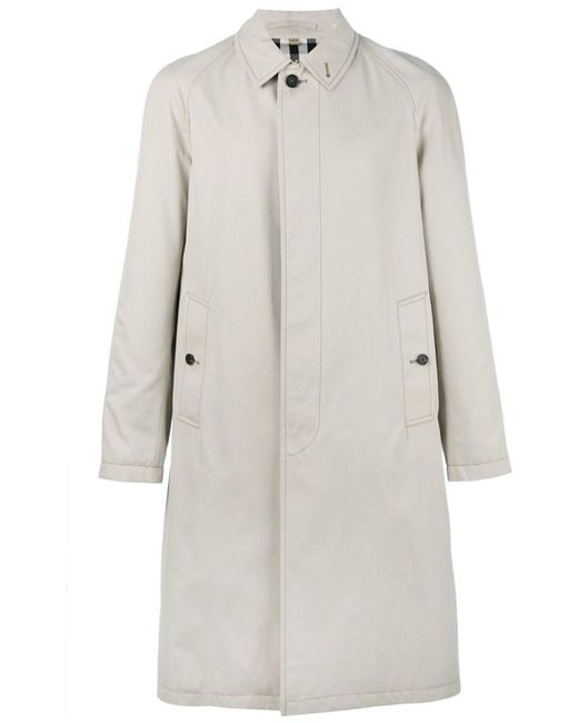 Burberry 'stone Crestwell' Beige Raincoat in Natural for Men | Lyst