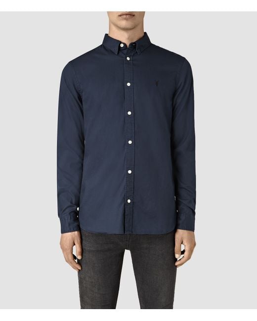 allsaints blue shirt