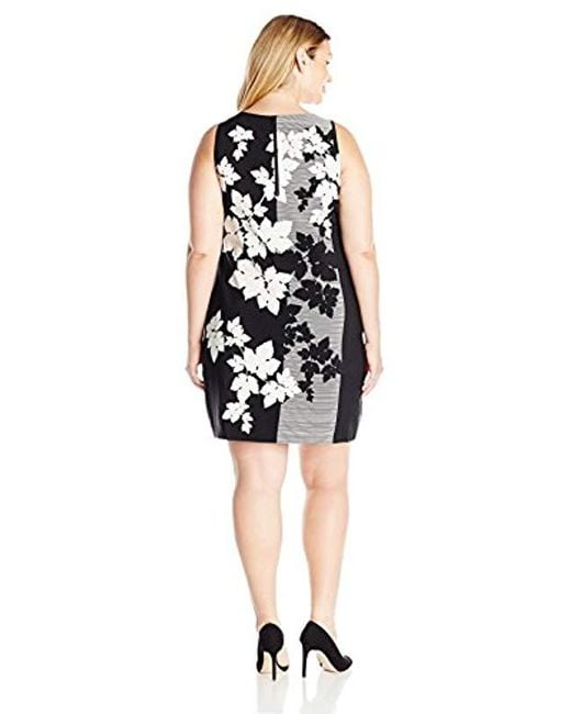 Vince Camuto Plus-size Sleeveless Floral Screen Sheath ...