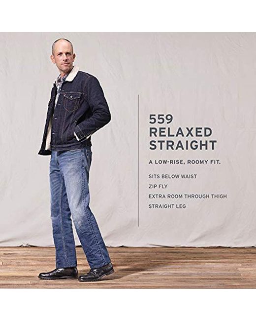 Lyst - Levi's 559 Relaxed Straight Fit Jean in Gray for Men