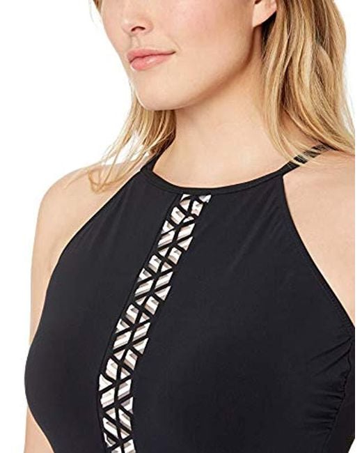 Gottex Plussize Off The Shoulder One Piece Swimsuit in Black Save 19