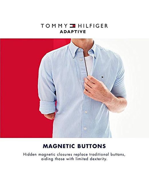 Tommy Hilfiger Adaptive Polo Shirt With Buttons Custom Fit in