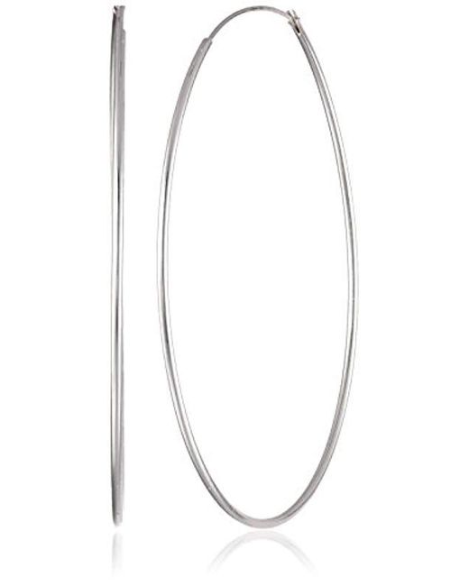 Lyst Argento Vivo Silver Tone Large Endless Hoop Earrings In Metallic Argento Vivo Metallic Silver Tone Large Endless Hoop Earrings Lyst