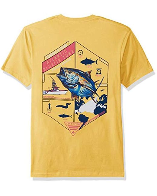 Lyst - Columbia Pfg Graphic T-shirt in Yellow for Men