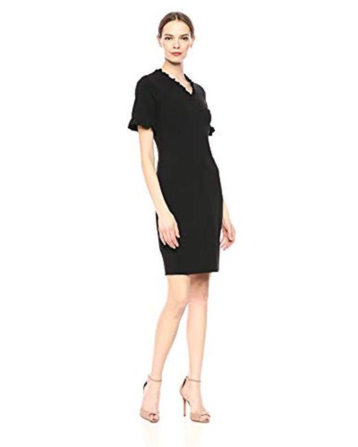 calvin klein v neck sheath dress