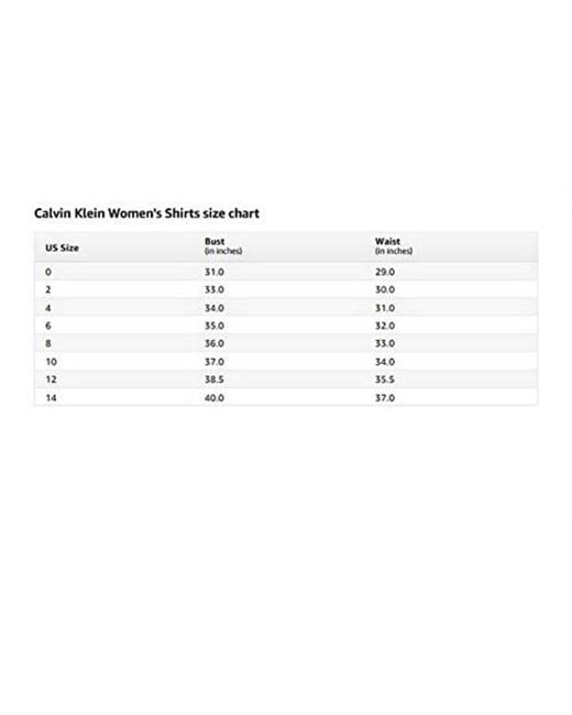 Calvin Klein Size Chart Plus