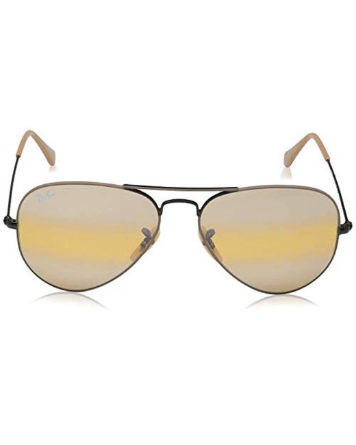 Lyst Ray Ban Classic Aviator Sunglasses Black On Top Matte Beige 57