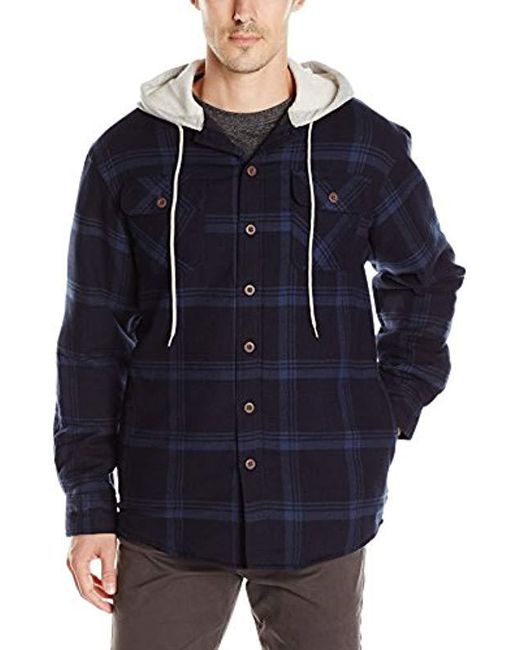 Lyst - Wrangler Authentics Long Sleeve Quilted Lined Flannel Jacket ...