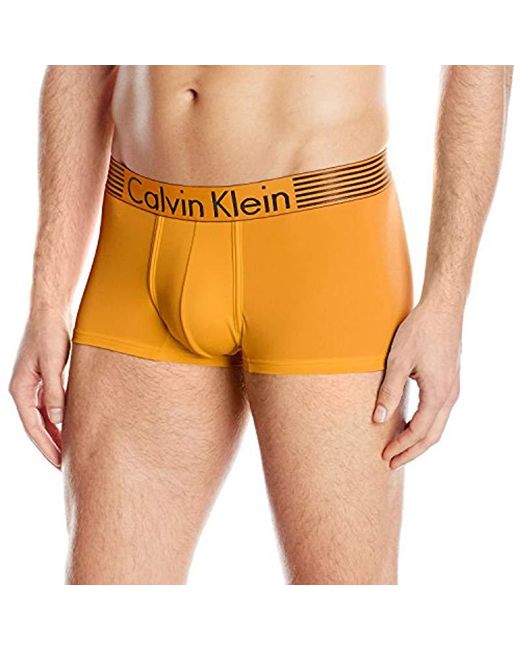 Calvin Klein Underwear Iron Strength Micro Low Rise Trunks in Orange