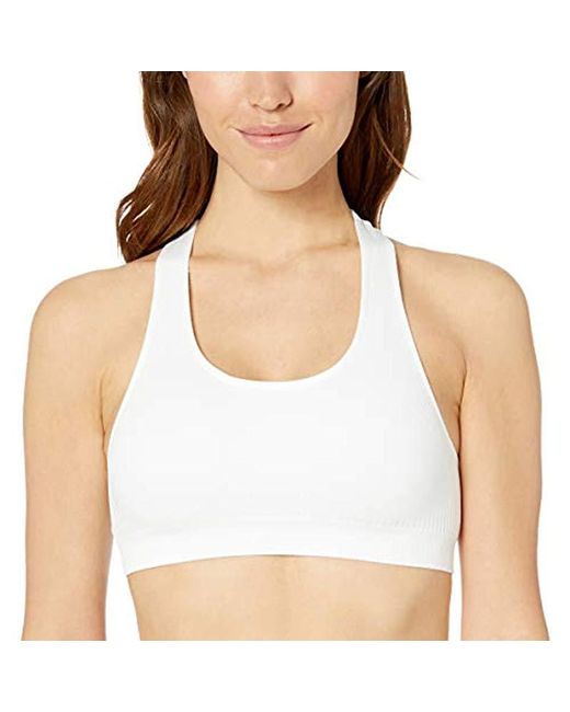 Jockey Space Dye Striped Sports Bra in White Lyst