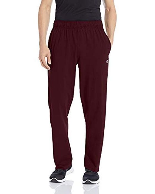 champion men's open bottom jersey pants