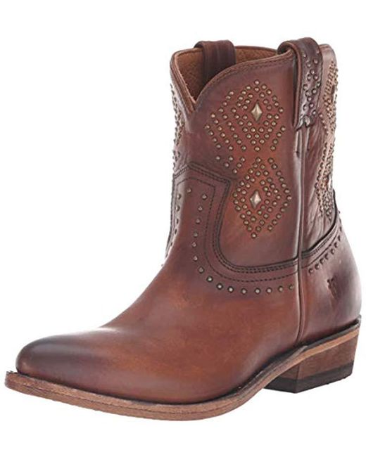 Lyst - Frye Billy Stud Short Western Boot in Brown - Save 0. ...