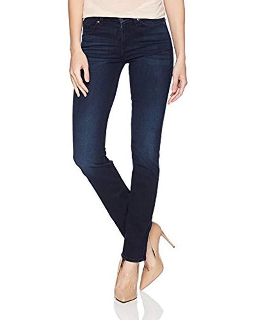 Lyst - 7 For All Mankind Kimmie Straight Leg Jean With Squiggle in Blue
