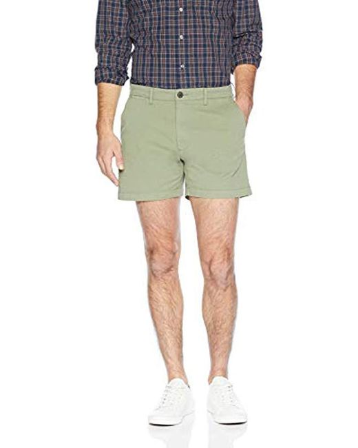 Lyst Goodthreads 5" Inseam Flatfront Stretch Chino Short in Green