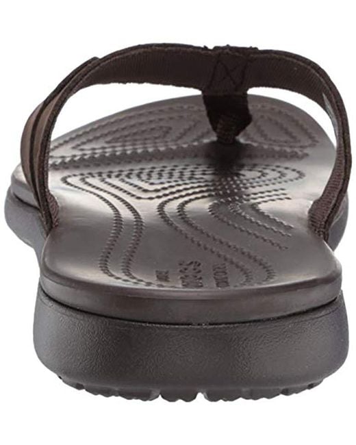 crocs santa cruz leather flip