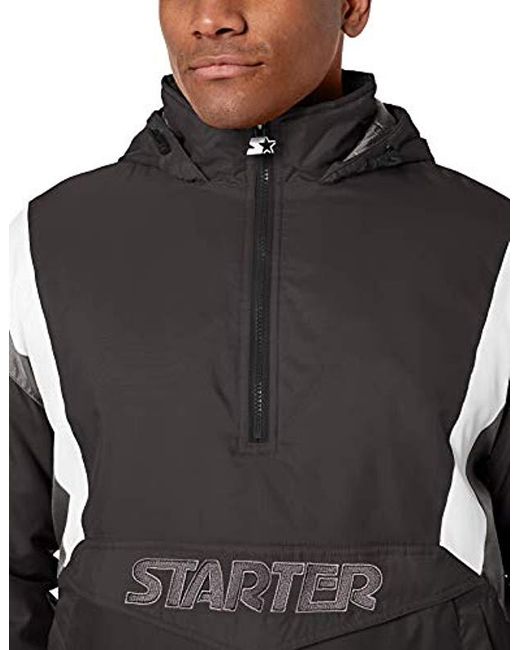 Starter Throwback Halfzip Pullover Jacket, Amazon Exclusive in Black