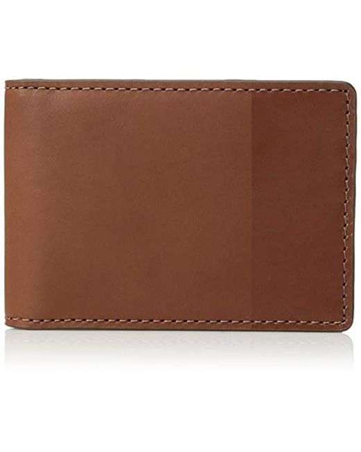 Fossil Men's Leather Money Clip Bifold Wallet | Literacy Basics