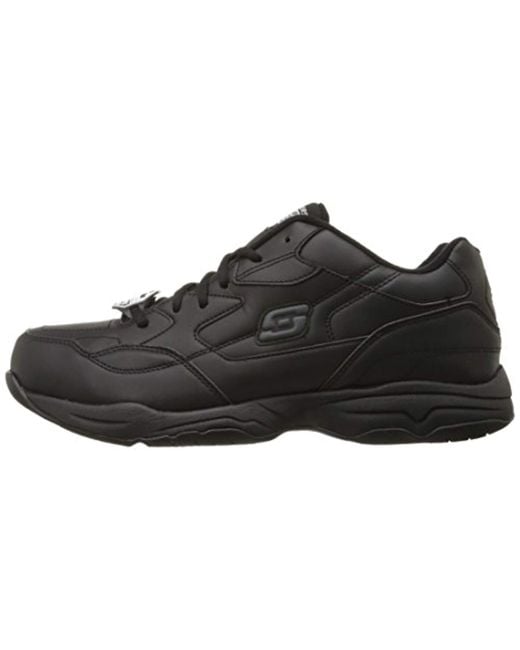 Slip Resistant Work Skechers 77032 Black Shoes Memory Foam Men/'s Comfort Casual