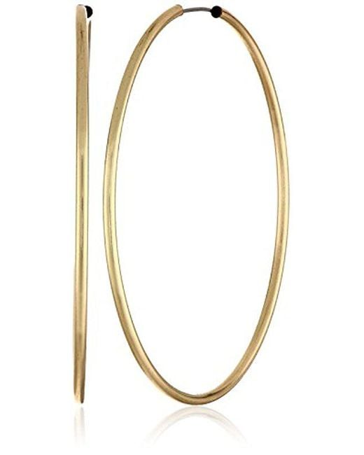 Lyst Guess Basic Large Endless Hoop Earrings In Metallic Guess Metallic Basic Large Endless Hoop Earrings Lyst