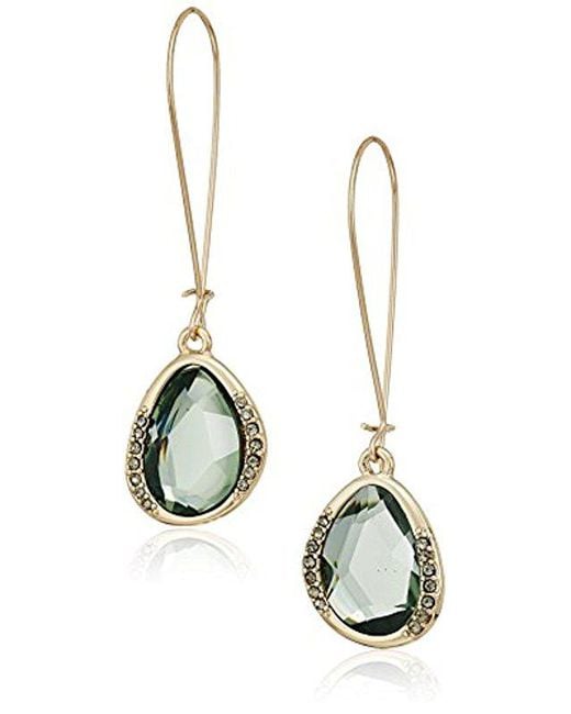 Lyst Kenneth Cole Tered Pave Gold Tone With Green Stone Drop Kenneth Cole Tered Pave Gold Tone With Green Stone Drop Earrings Lyst