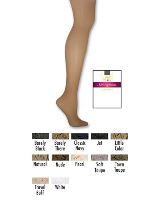 Lyst Hanes Silk Reflections Plussize Control Top Enhanced Toe Pantyhose