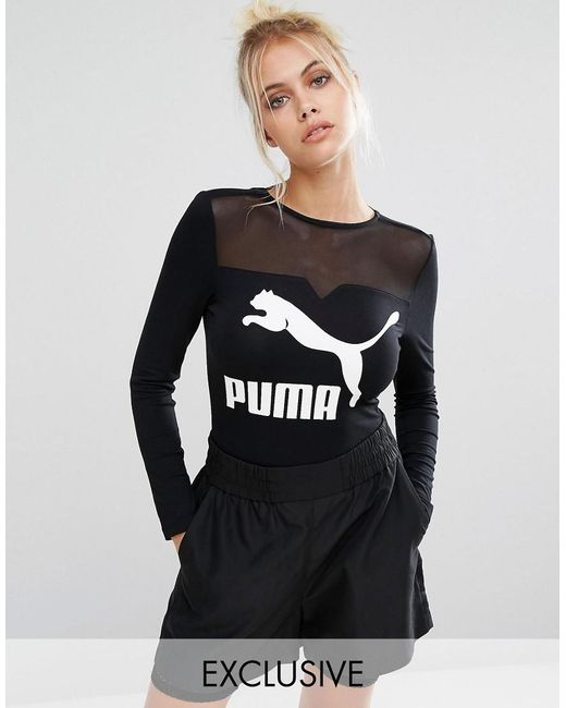 Puma Exclusive To Asos Logo Body With Extreme Low Back in Black - Save ...