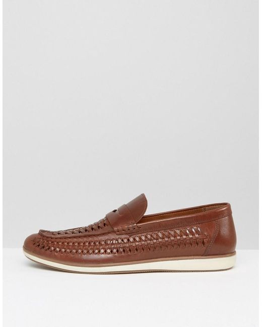 redtape brown loafers