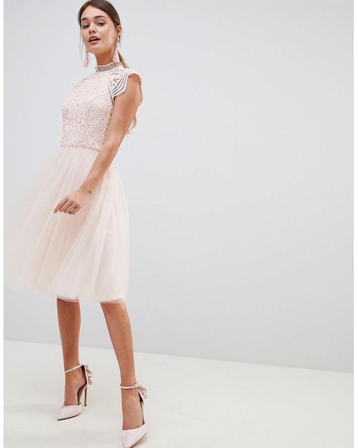 Cap Sleeve Tulle Dress