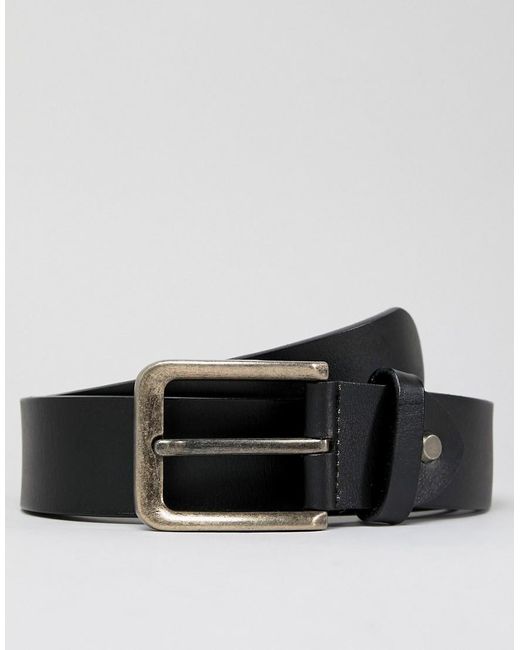 Only & Sons Leather Belt In Black in Black for Men - Lyst