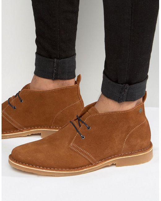 Lyst - Jack & jones Gobi Suede Desert Boots in Brown for Men