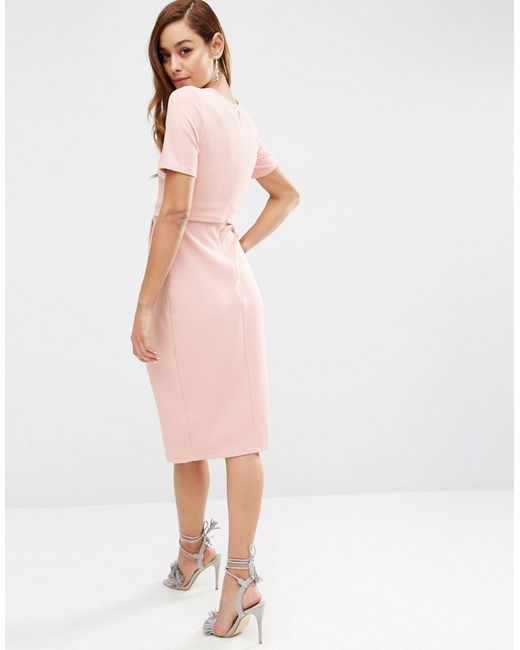 asos layer textured wiggle midi dress in pink asos layer textured wiggle midi dress in pink